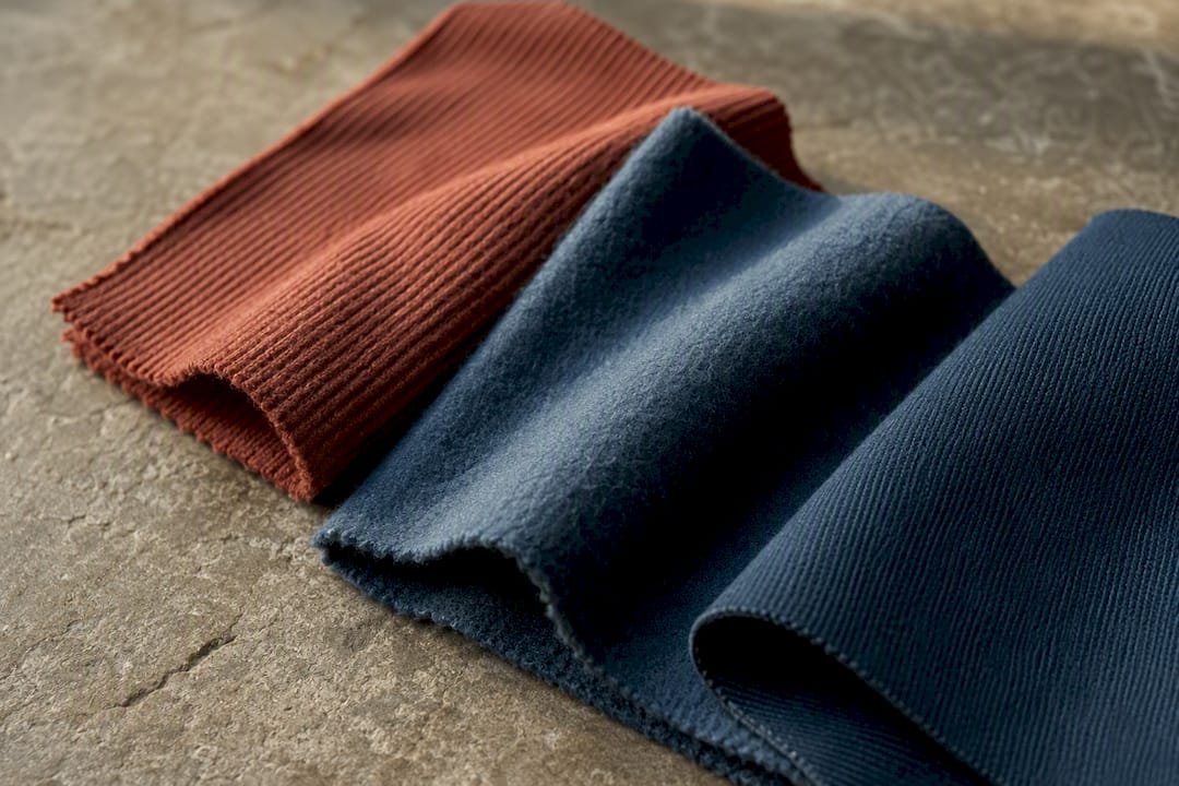 Close-up of different hoodie fabrics