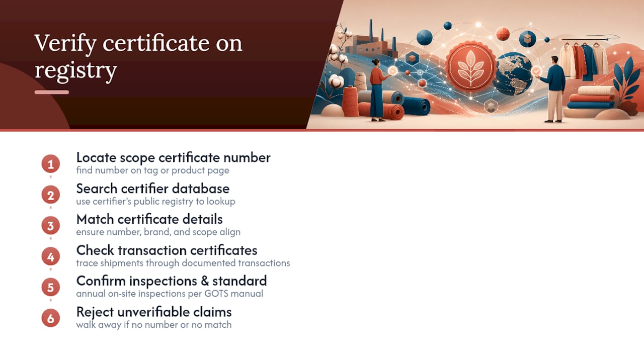 Step-by-step certification verification process