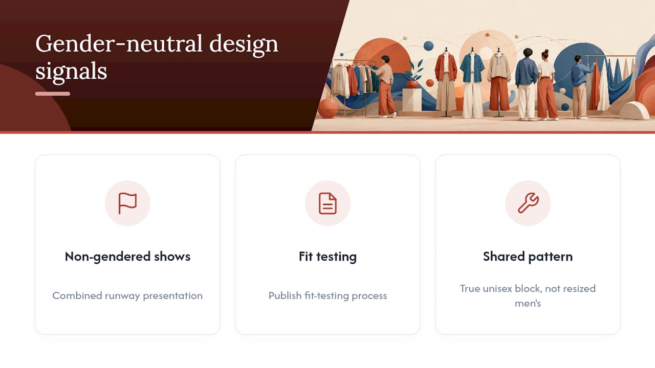 Three signals of genuine gender-neutral design