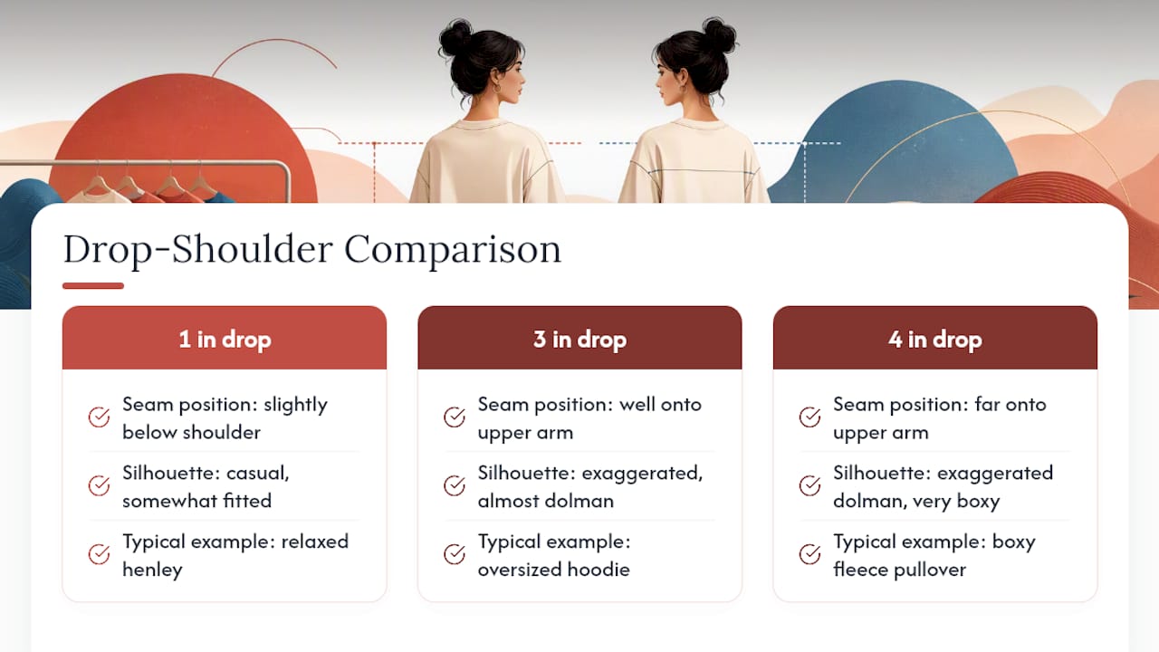Comparison of one to four inch shoulder drops