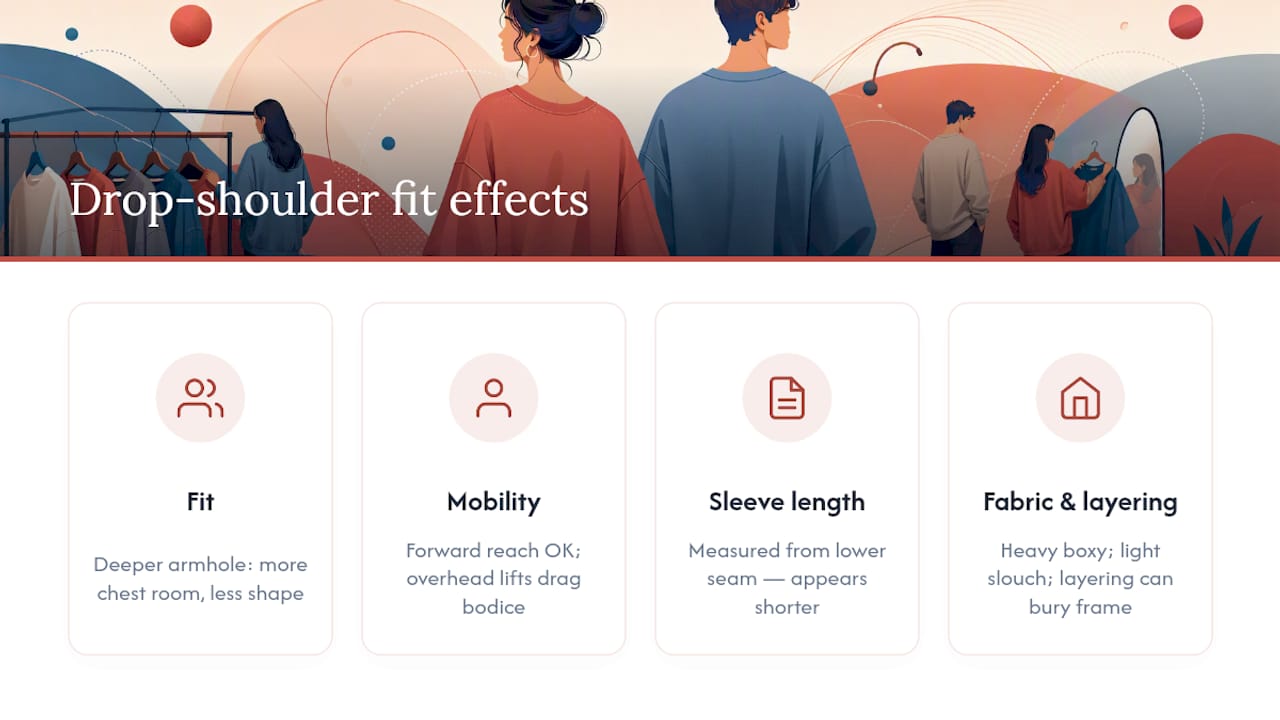 How Drop Shoulders Change Fit and Function — overview diagram