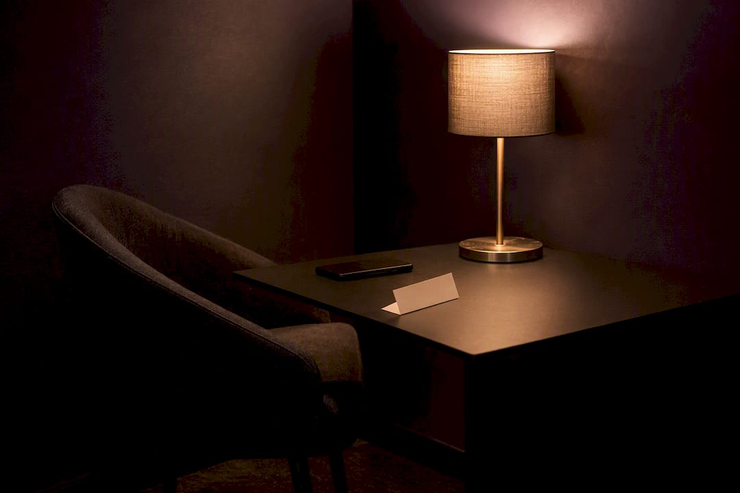 Empty private room symbolizing caution