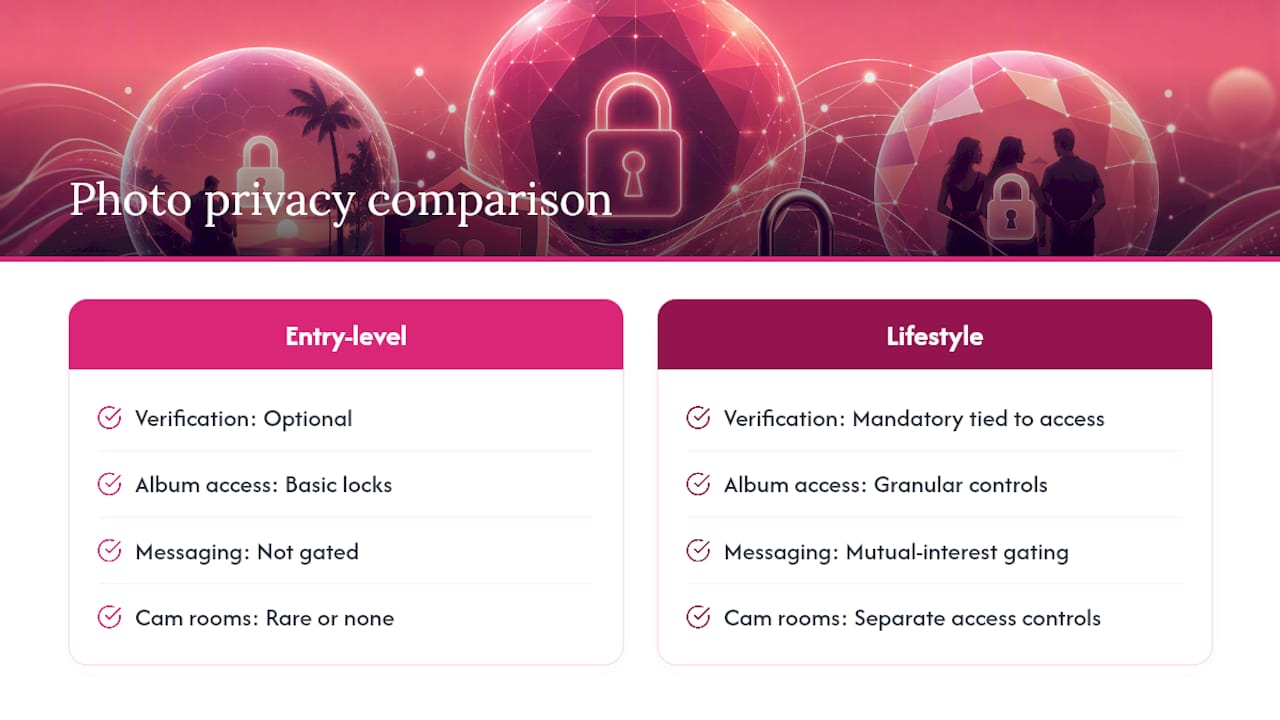 Comparison of dating platform privacy controls
