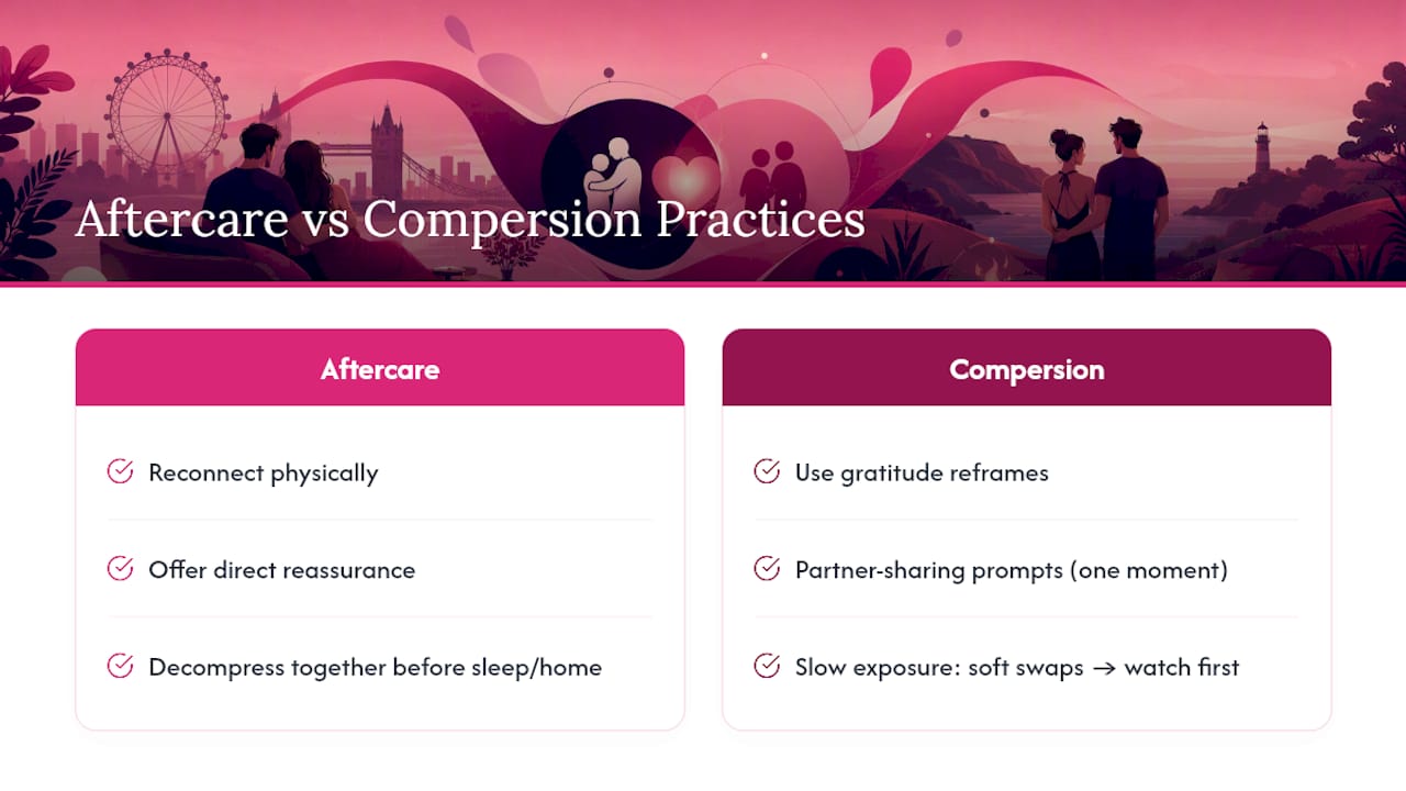 Aftercare and Building Compersion Without Dismissing Jealousy — overview diagram