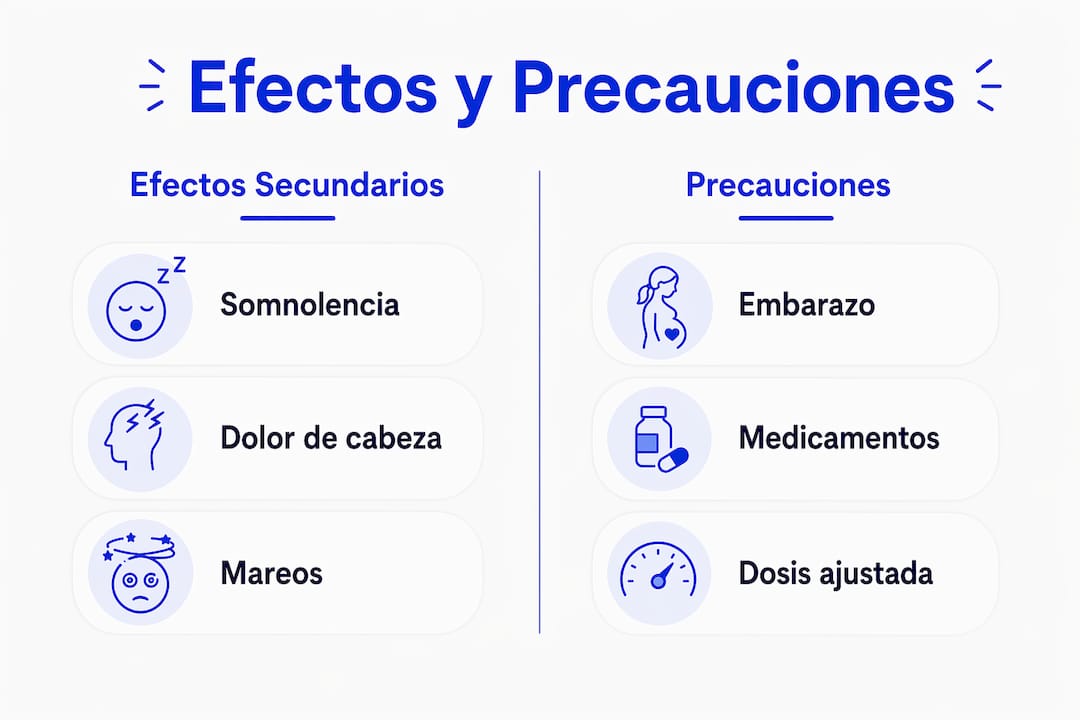 Infografía sobre los posibles efectos secundarios y las recomendaciones de uso de la melatonina