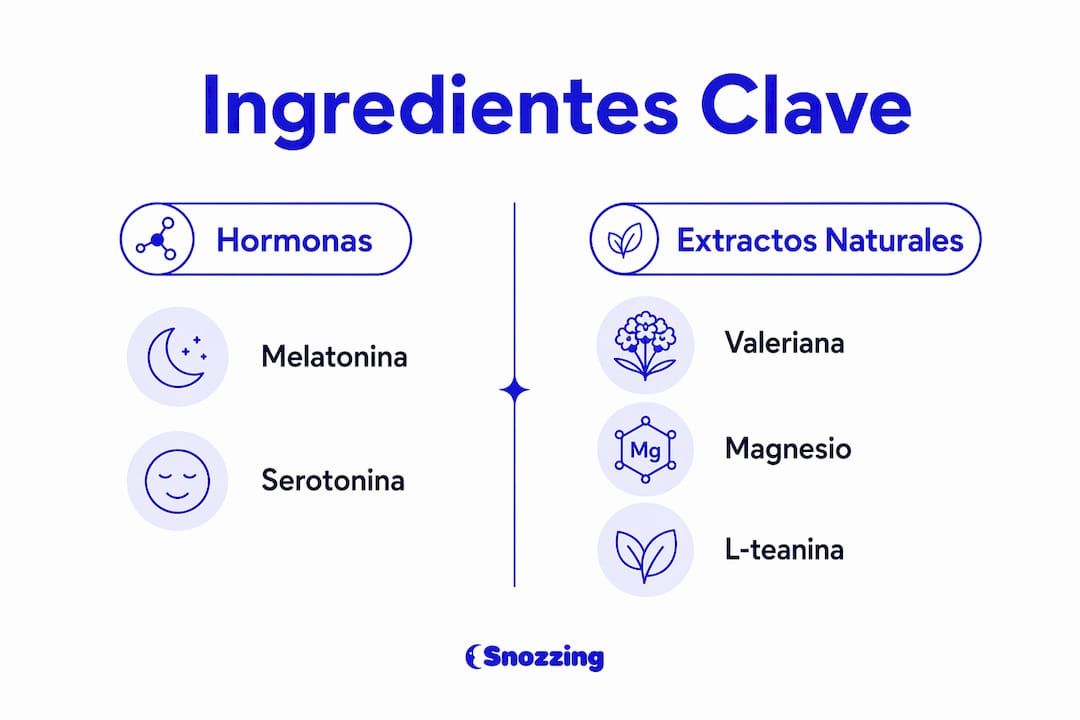 Guía visual comparativa de ingredientes que ayudan a conciliar el sueño