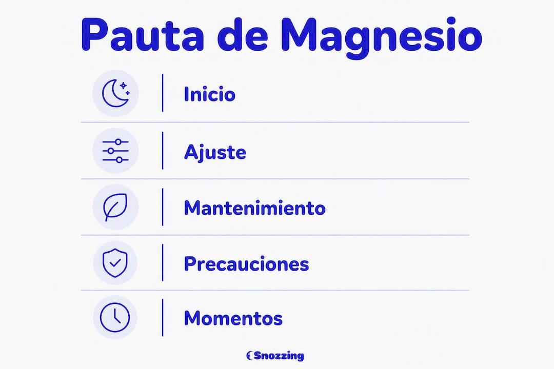Guía visual: pasos clave para tomar magnesio y mejorar tu descanso nocturno