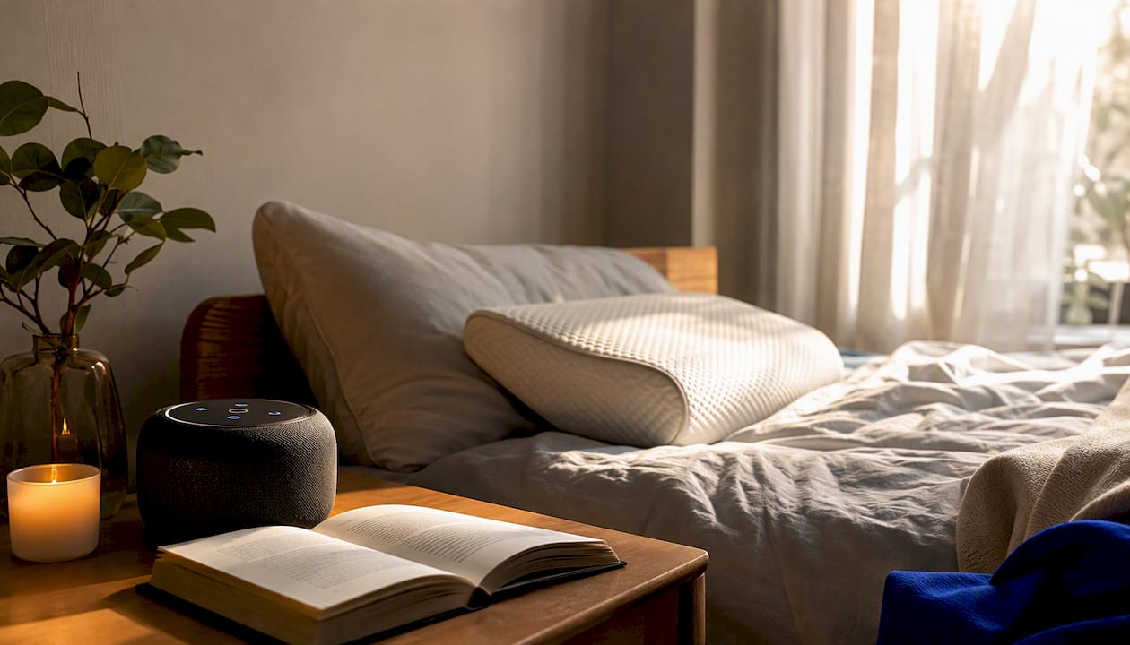 Altavoz de mesa de noche y sistema de iluminación para el dormitorio