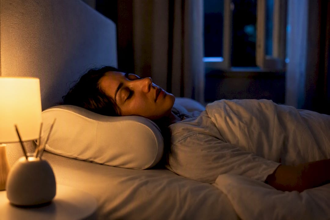 Persona durmiendo y experimentando microdespertares