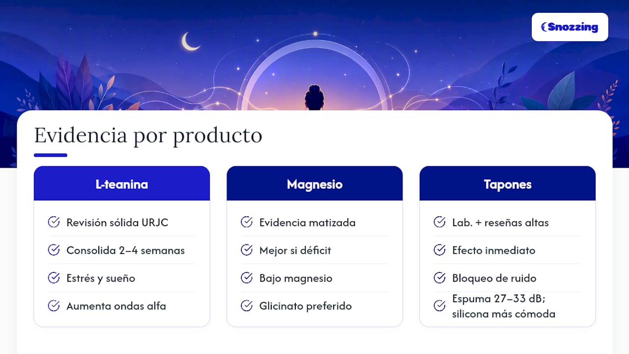 ¿Qué evidencia respalda estos productos? — overview diagram