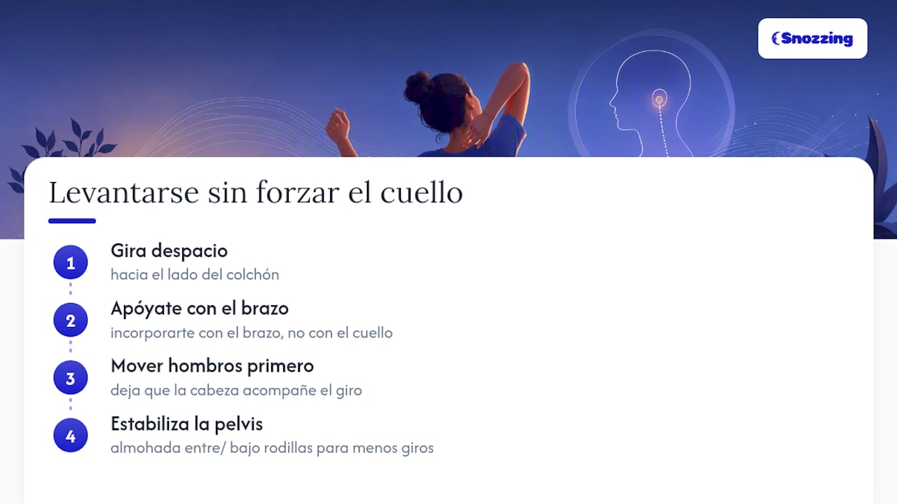 Secuencia para levantarse sin forzar el cuello