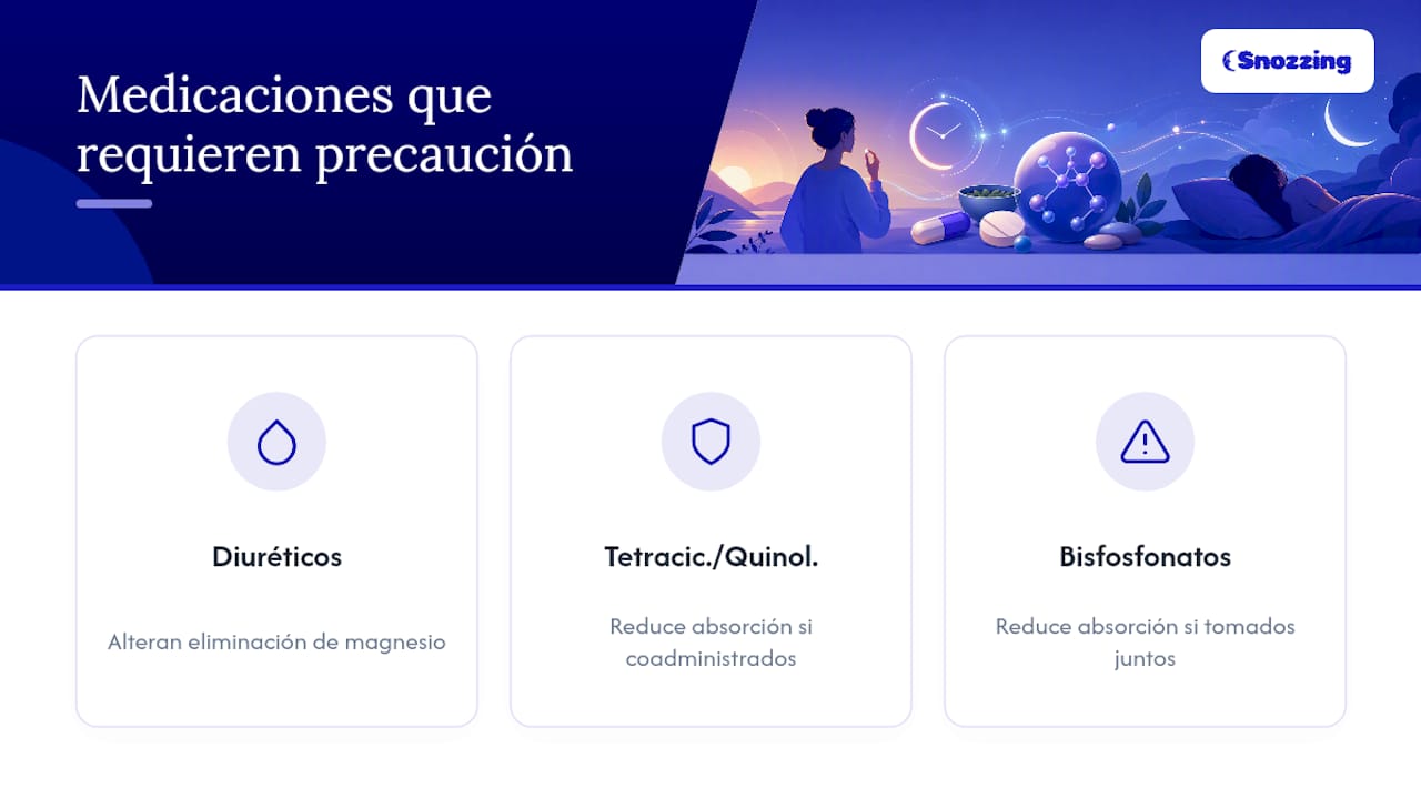 Interacciones del magnesio con otros medicamentos