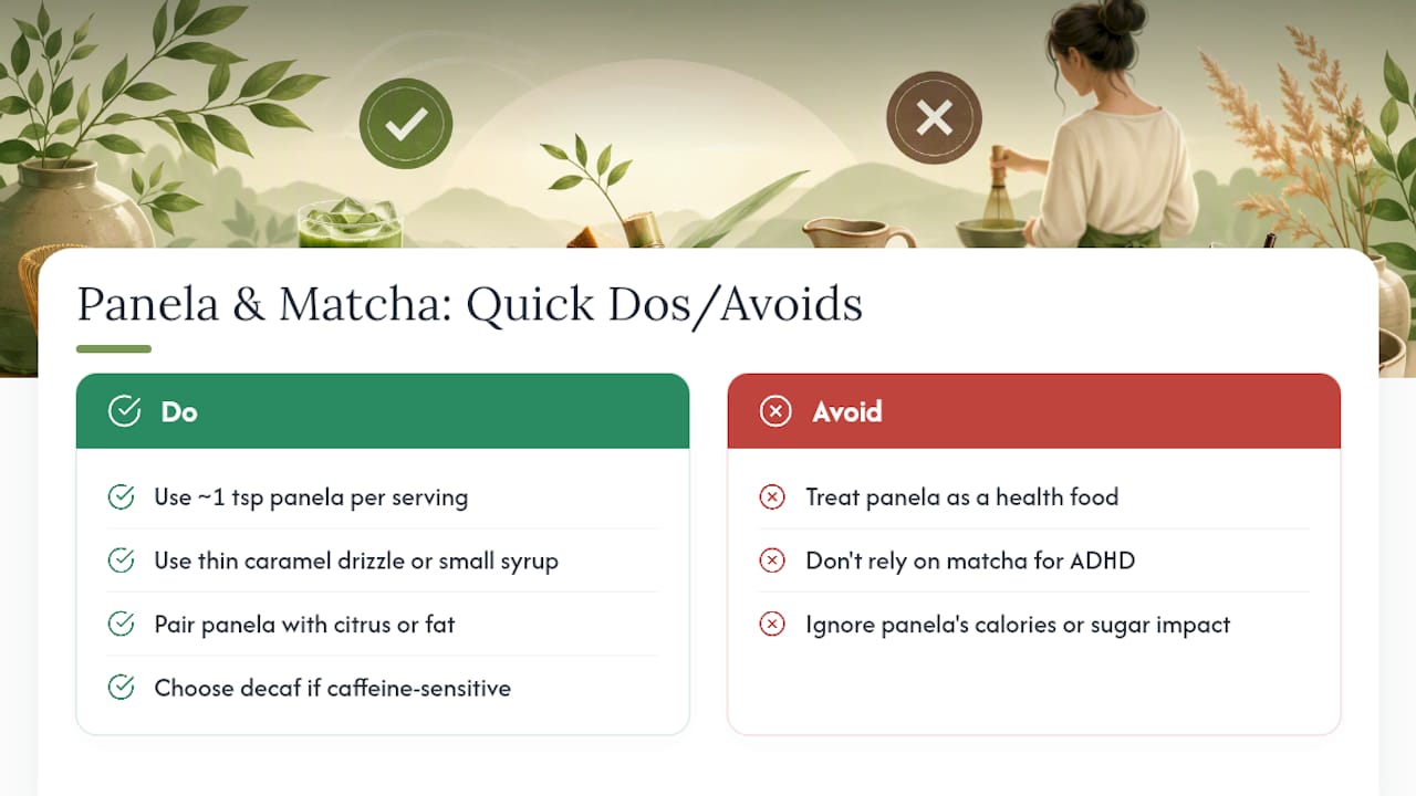 Is Matcha and Panela Actually Good for You? — overview diagram