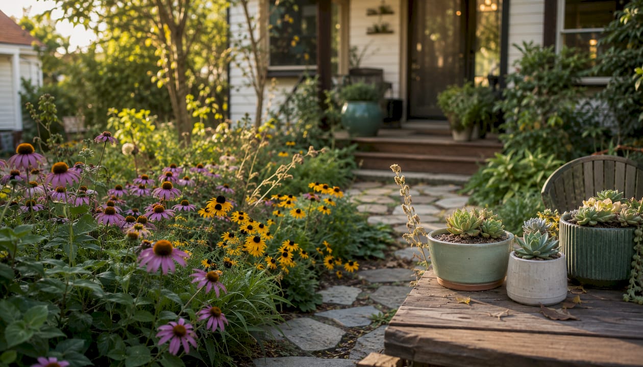 Sustainable native plant front yard