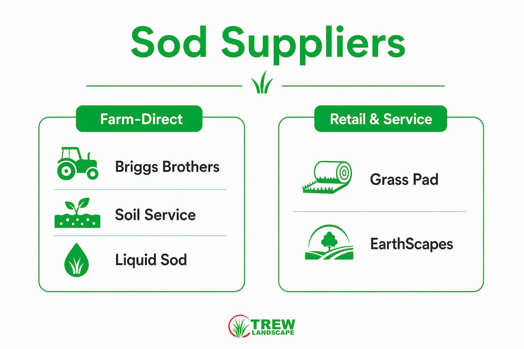 Infographic comparing Kansas City sod suppliers