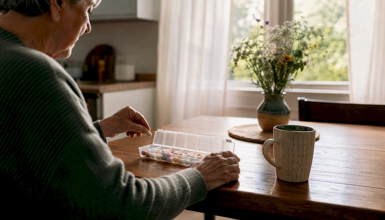Senior filling pill organizer box