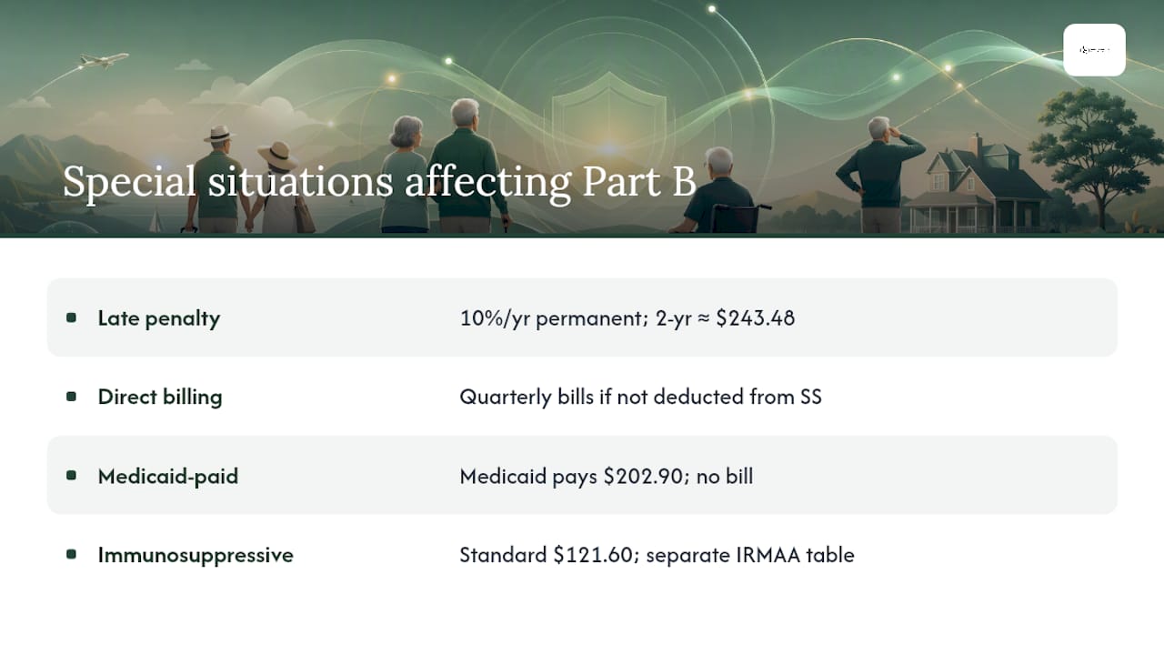 Special situations that change what you pay — overview diagram