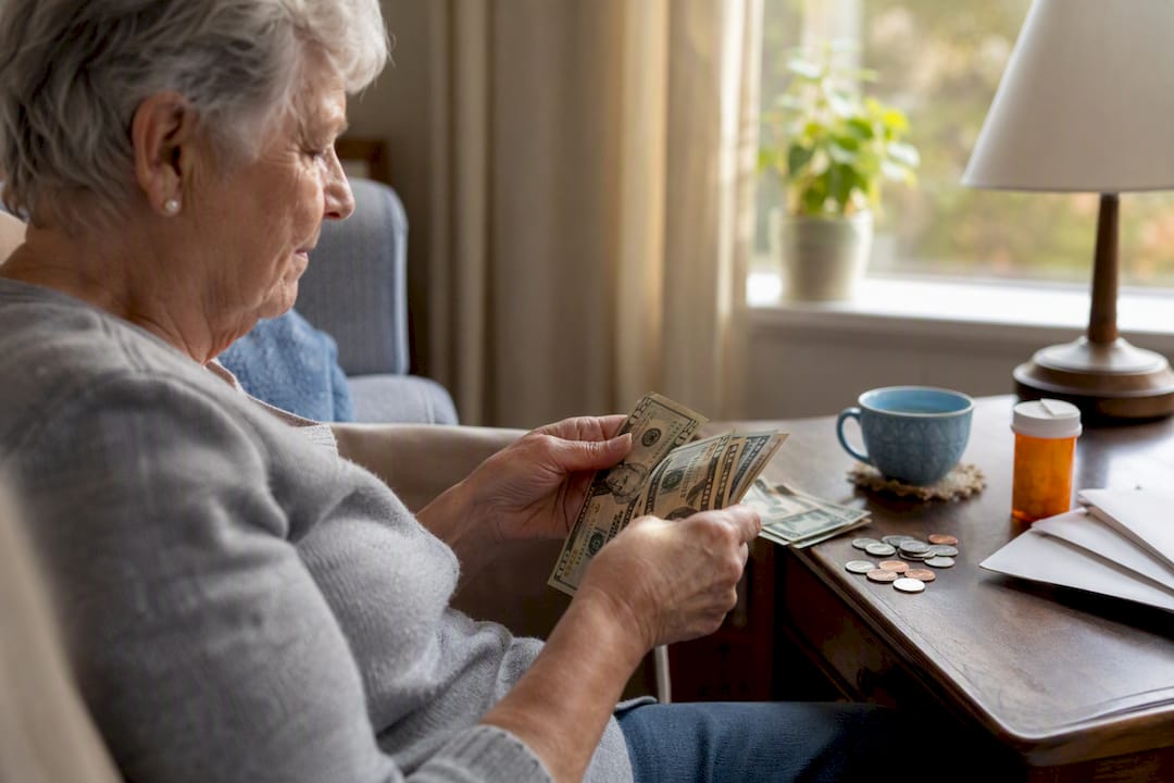 Senior counting money for medical costs