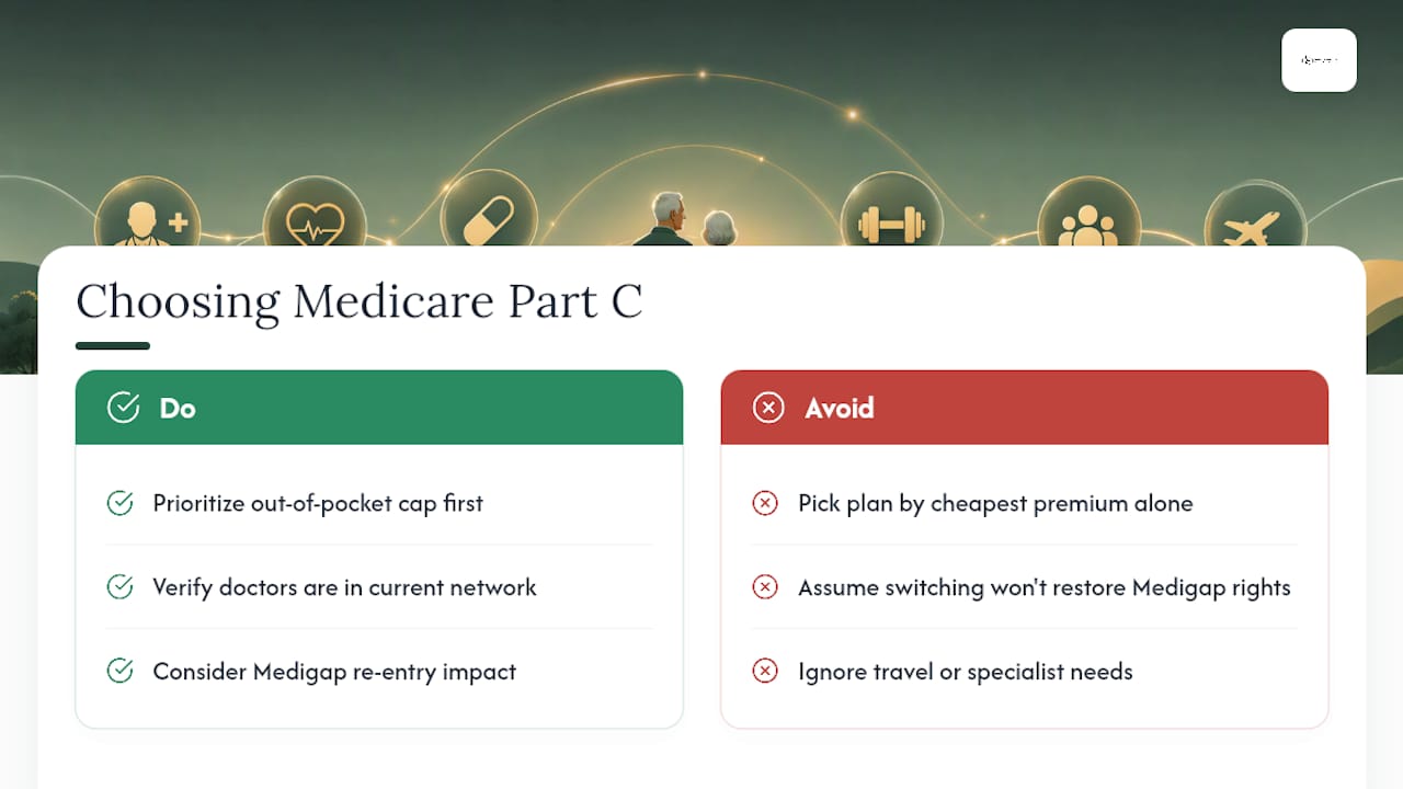 Comparison of Medicare Part C costs and coverage