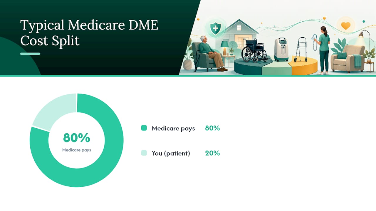 Diagram explaining Medicare DME costs and supplier assignment