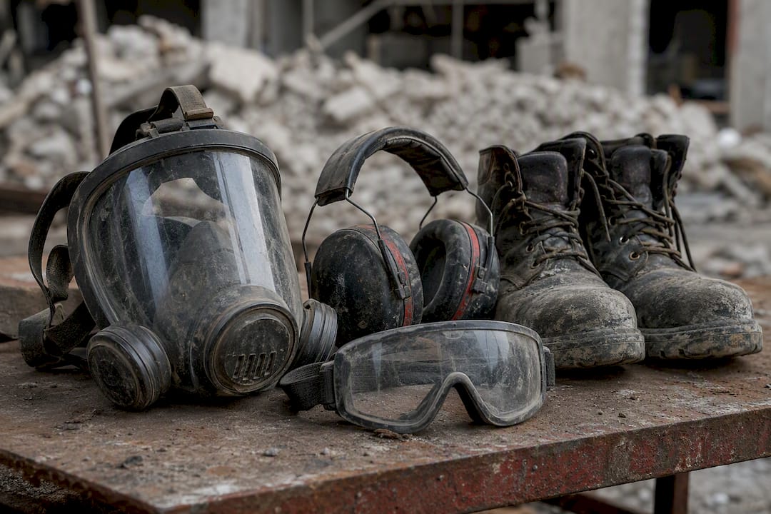 Personal protective equipment for concrete demolition