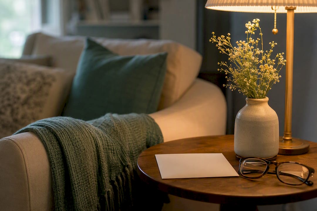 Medicaid termination notice with reading glasses and candle