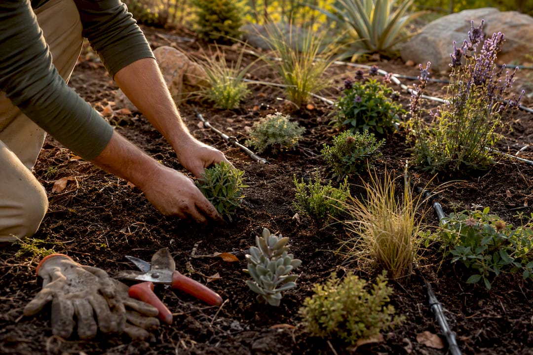 Arranging plants into water zones in garden bed