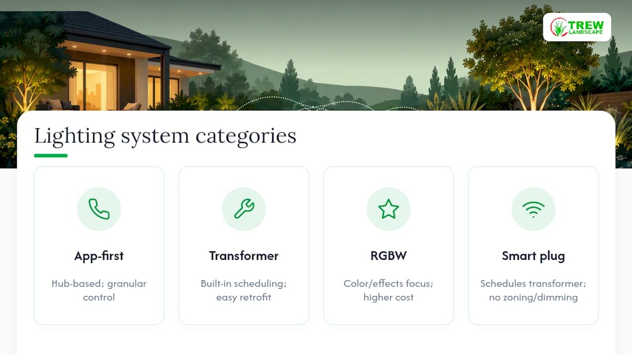 Comparison of four smart lighting system categories