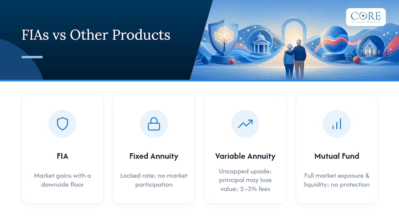 Comparison of four retirement investment products