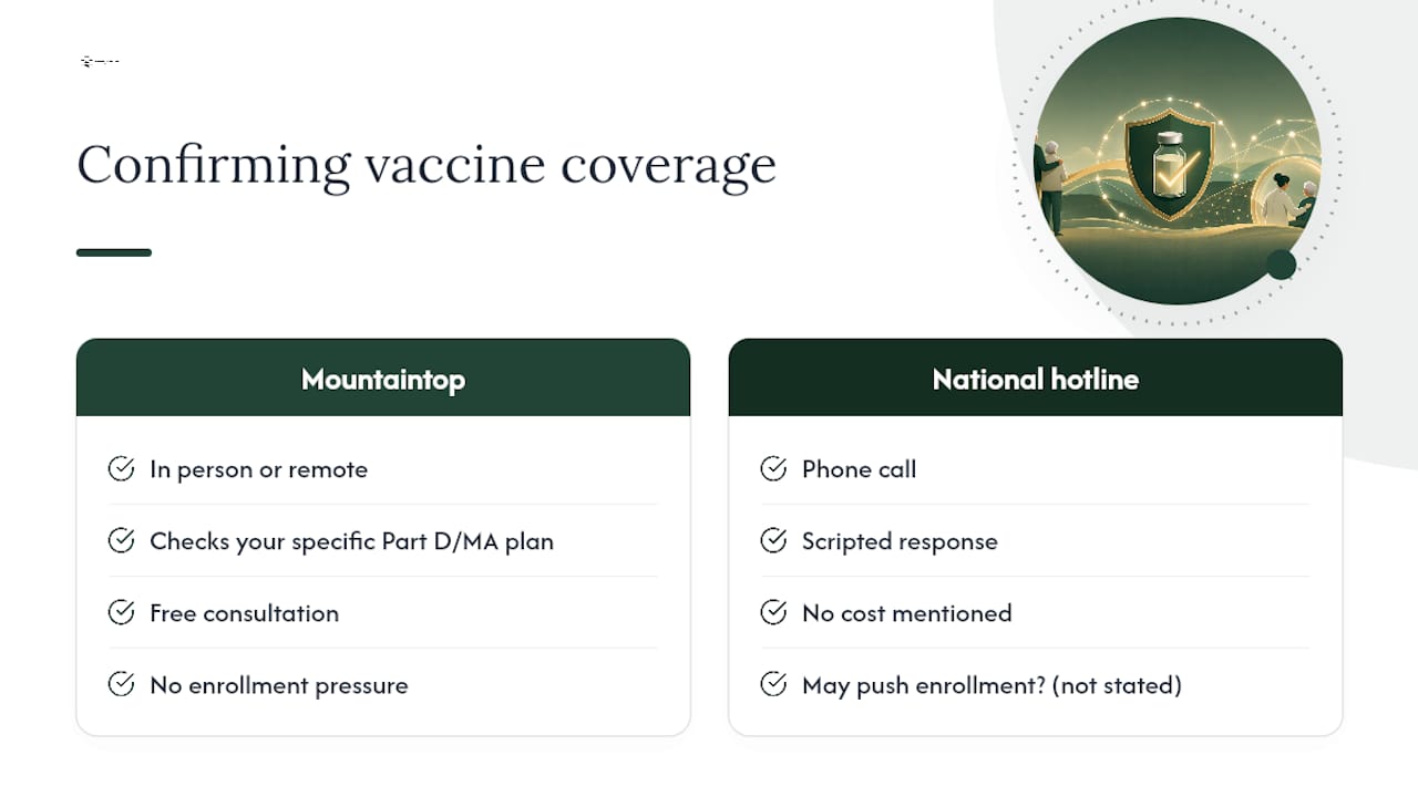 Get Help Confirming Your Vaccine Coverage — overview diagram
