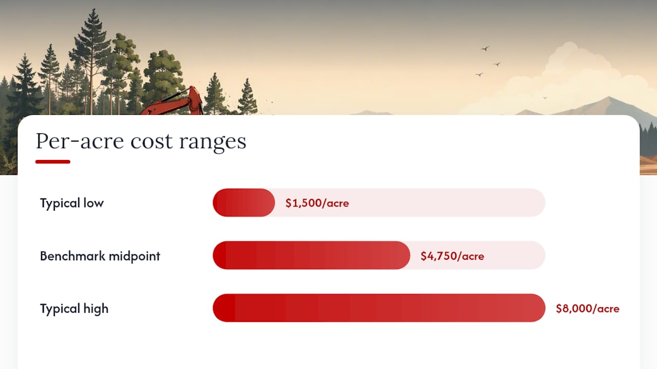 Cost Drivers And Per-Acre Estimating Guidance — overview diagram