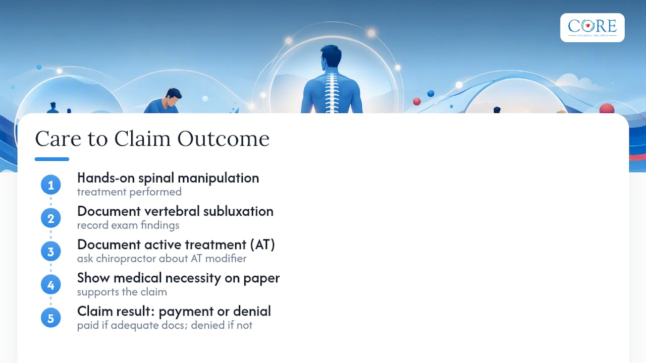 Medicare chiropractic claim documentation pathway
