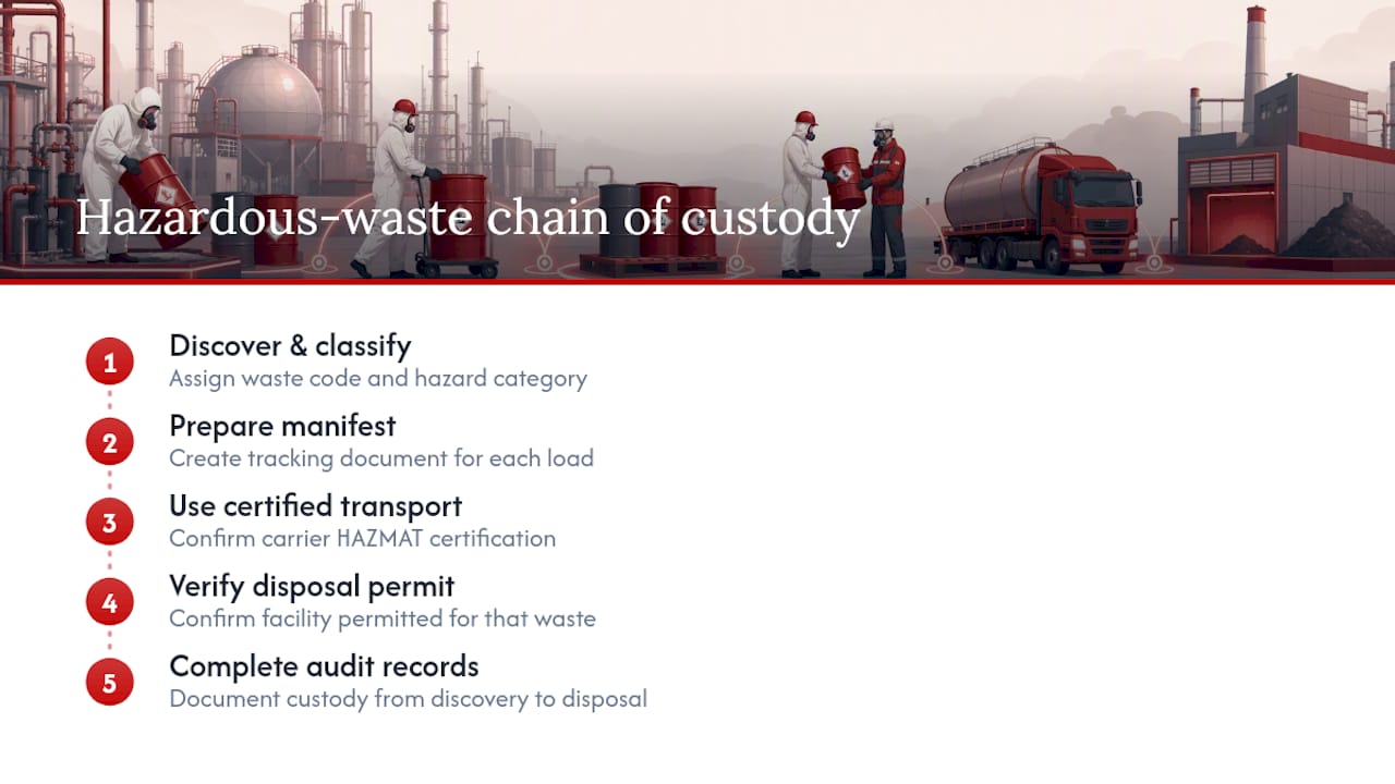 Hazardous waste chain of custody