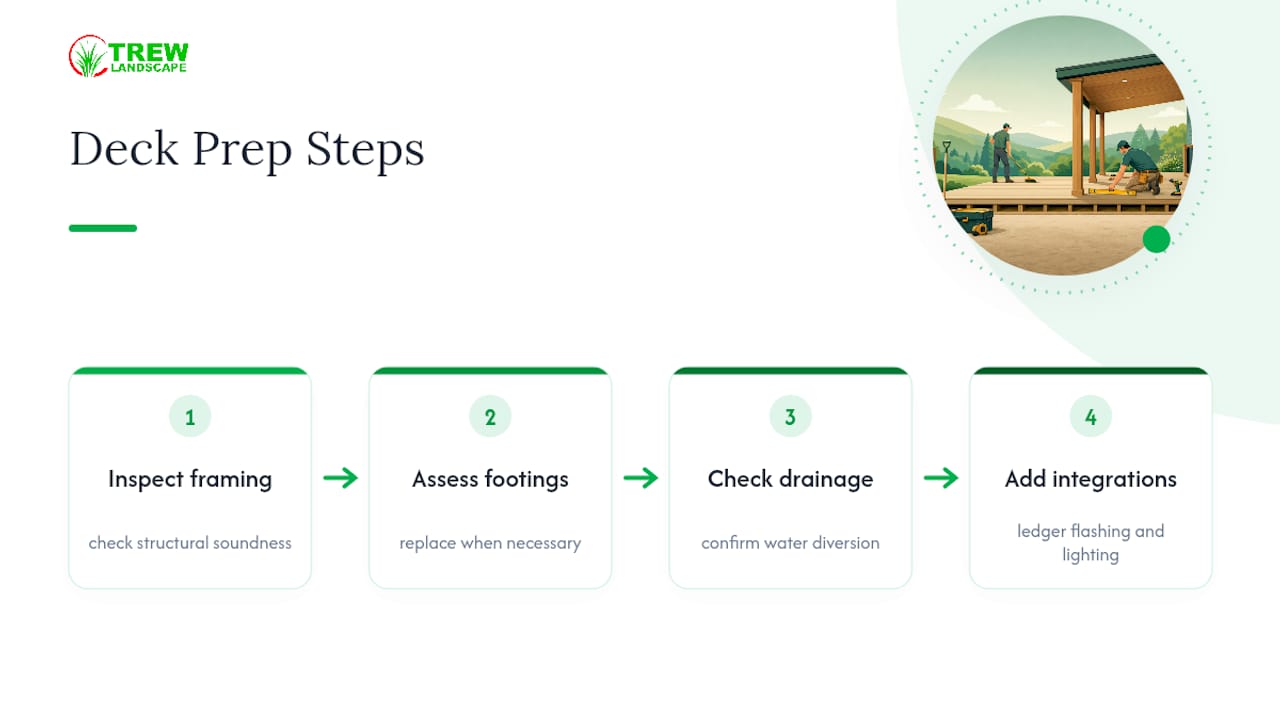 How Pros Prepare a Deck for a Roof — overview diagram