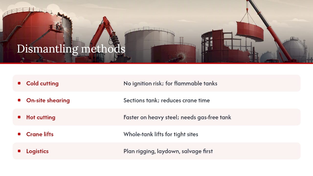 Choosing the Right Dismantling Method for Your Site — overview diagram