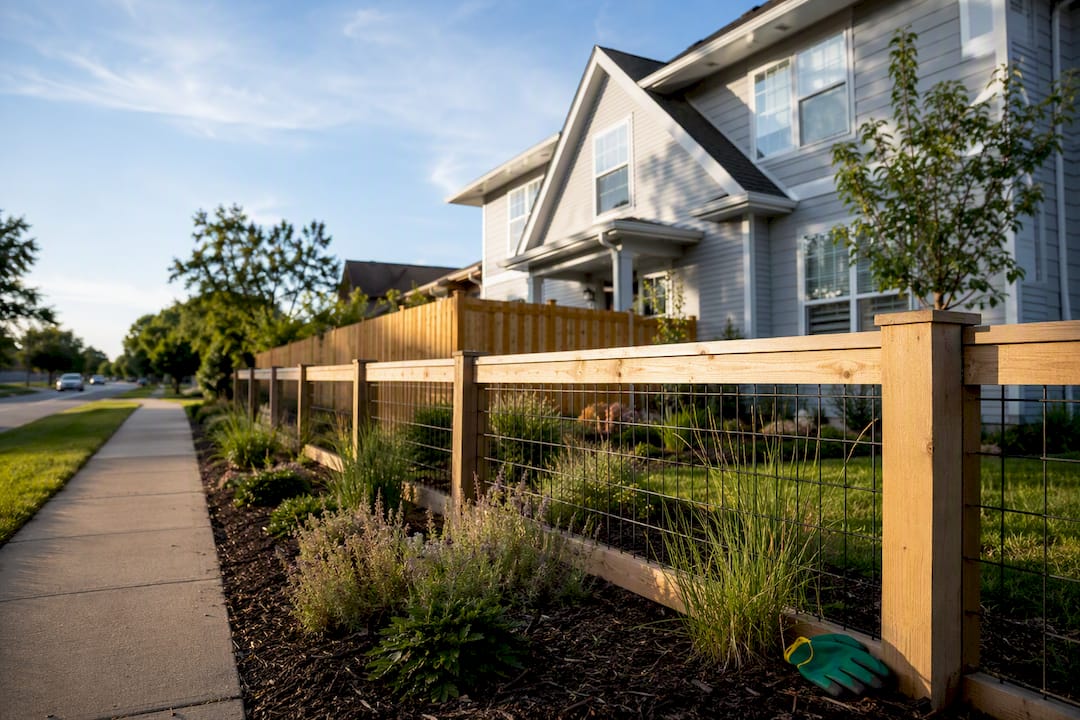Street-side fence on a corner lot