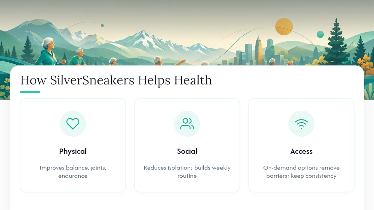 How SilverSneakers Improves Health Outcomes for Seniors — overview diagram