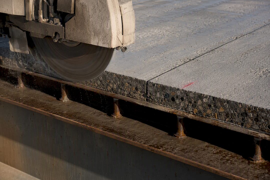 Saw cut stopping above bridge girder