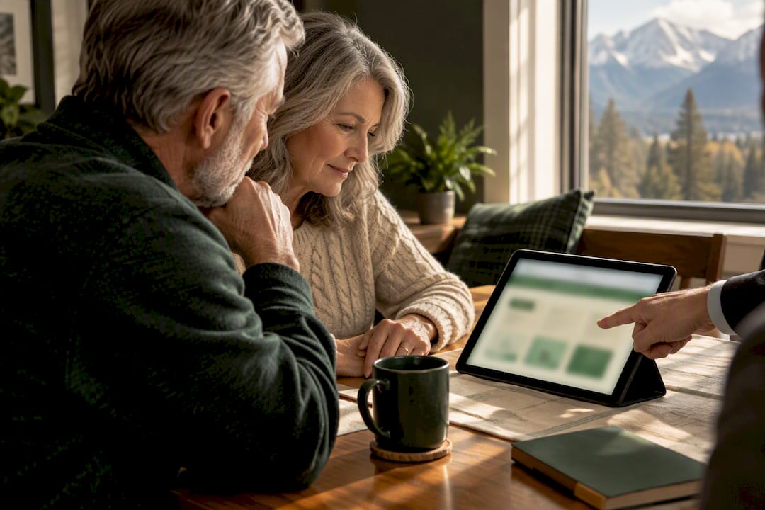 Couple comparing Medicare plan options