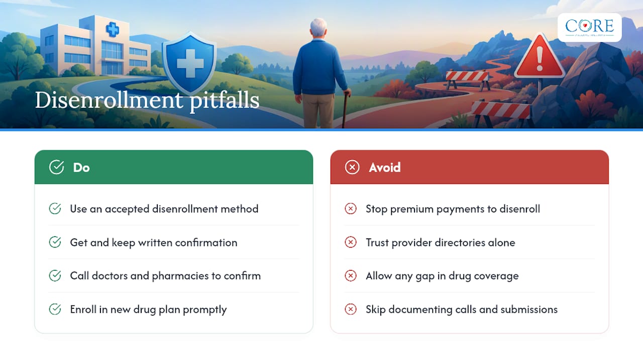 Common Pitfalls When Dropping a Medicare Advantage Plan — overview diagram