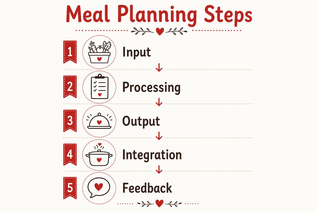 Infographic of personalized meal planning steps