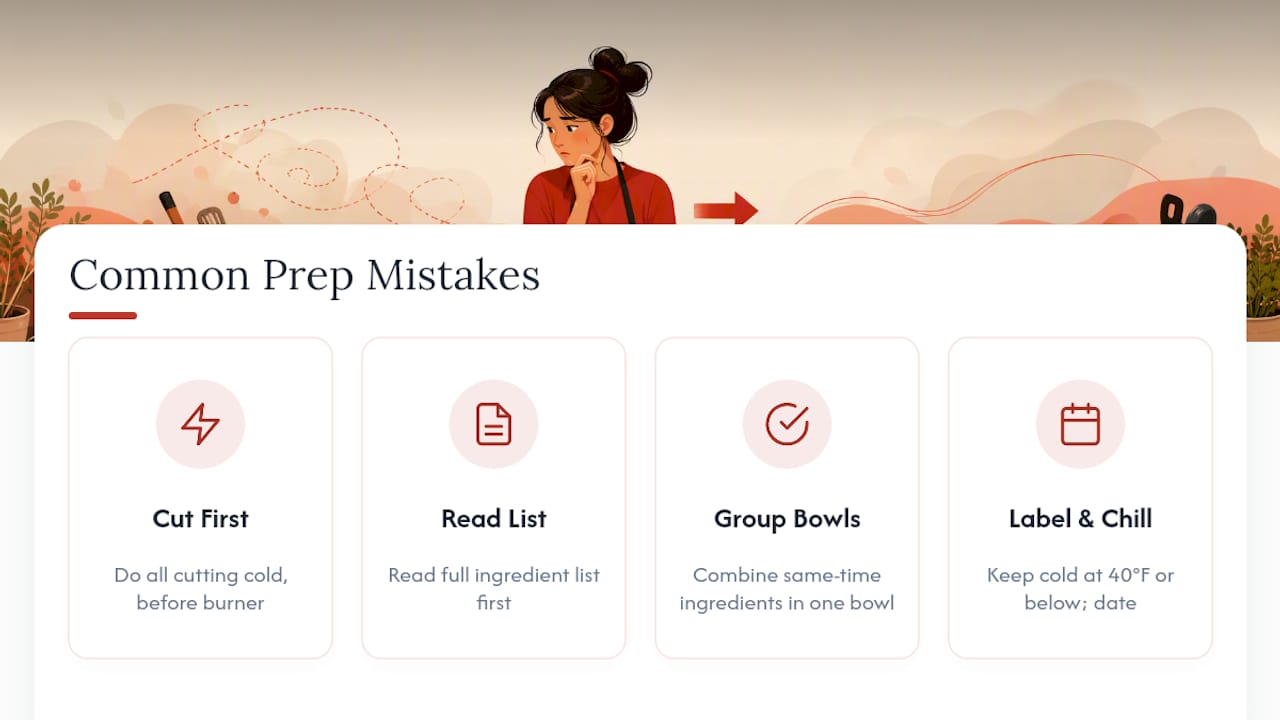 Four mise en place mistake fixes