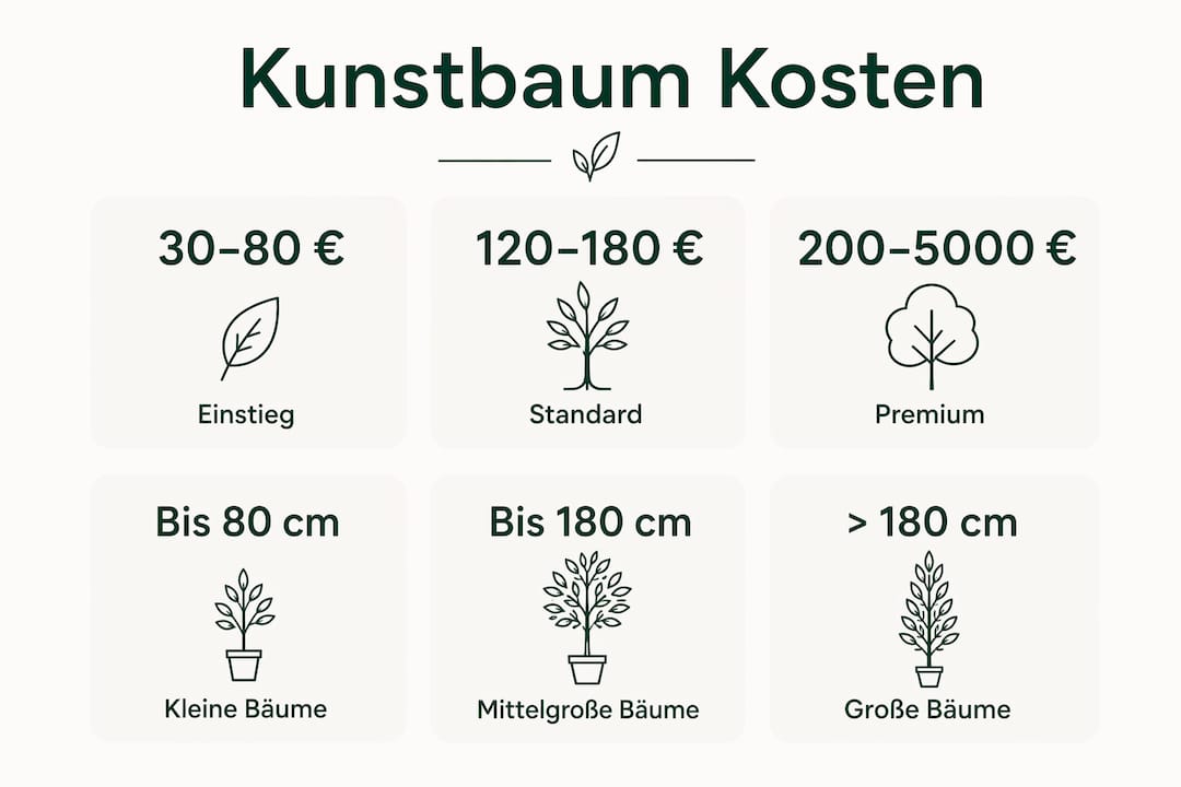 Übersicht: Preise und Größen von künstlichen Weihnachtsbäumen auf einen Blick
