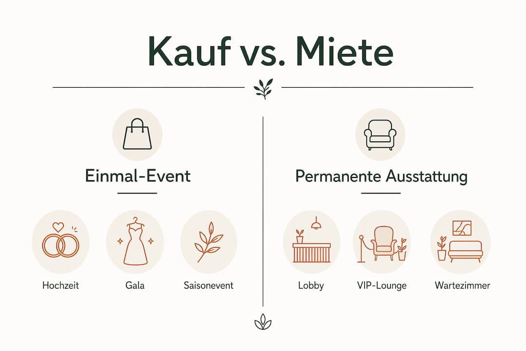 Infografik: Kunstbaum kaufen oder mieten – Was lohnt sich mehr?