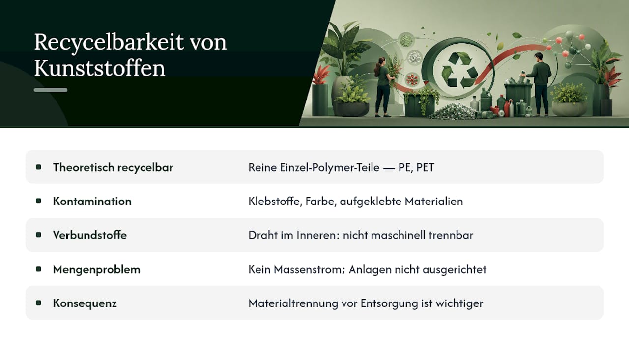 Welche Kunststoffe lassen sich wirklich recyceln? — overview diagram