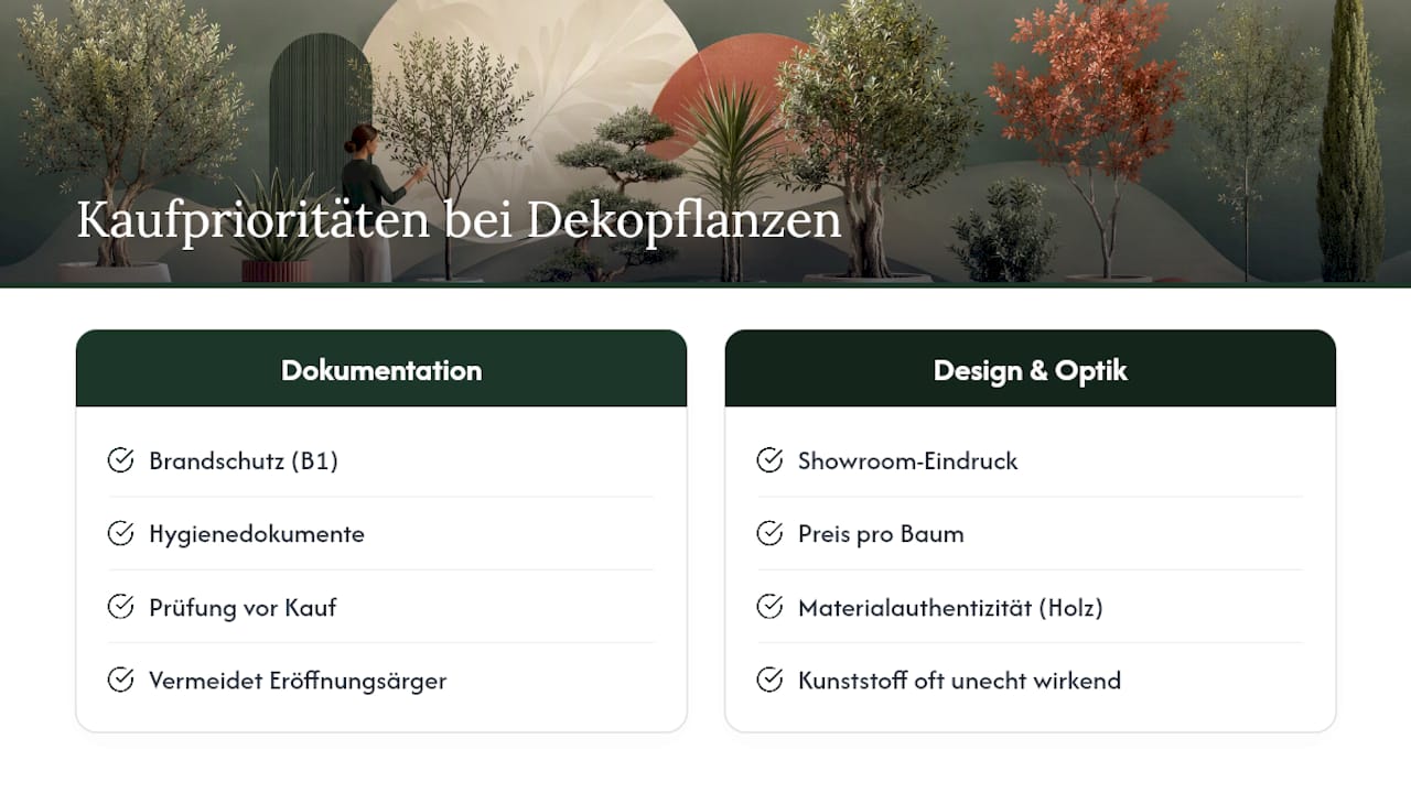 Vergleich der wichtigsten Kaufkriterien für Zierpflanzen
