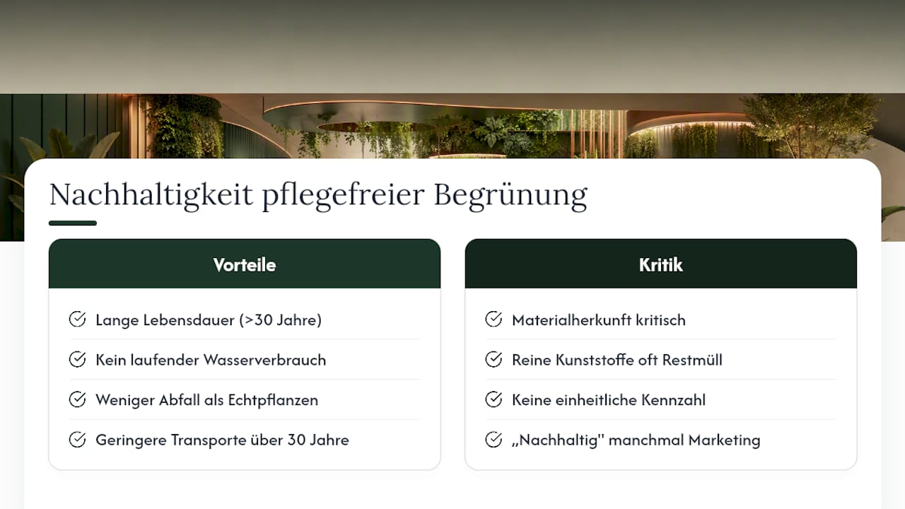 Wie nachhaltig ist pflegefreie Begrünung wirklich? — overview diagram