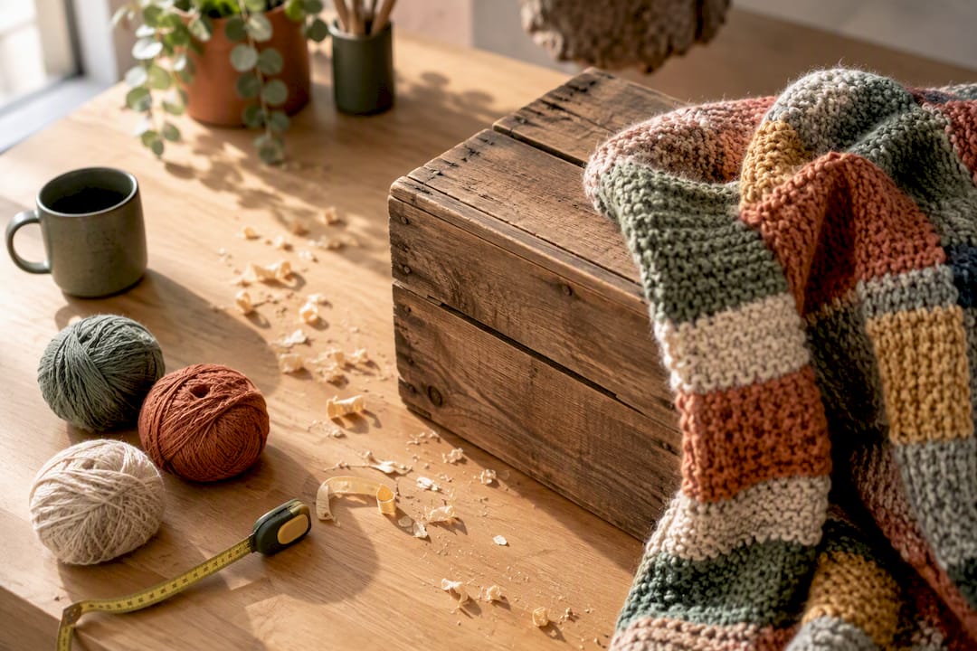 Upcycling-Materialien für eine schöne Baumstamm-Deko
