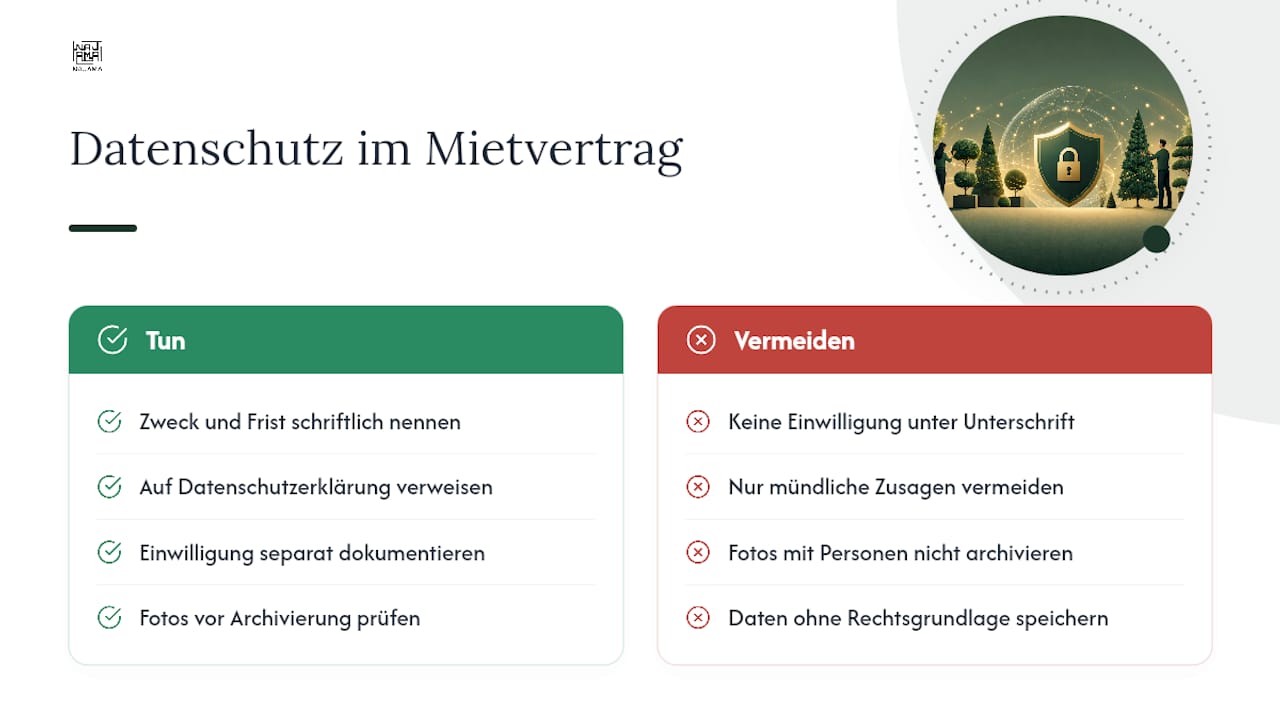 Datenschutz im Mietvertrag: Was bei der Kundenkommunikation zu beachten ist — overview diagram
