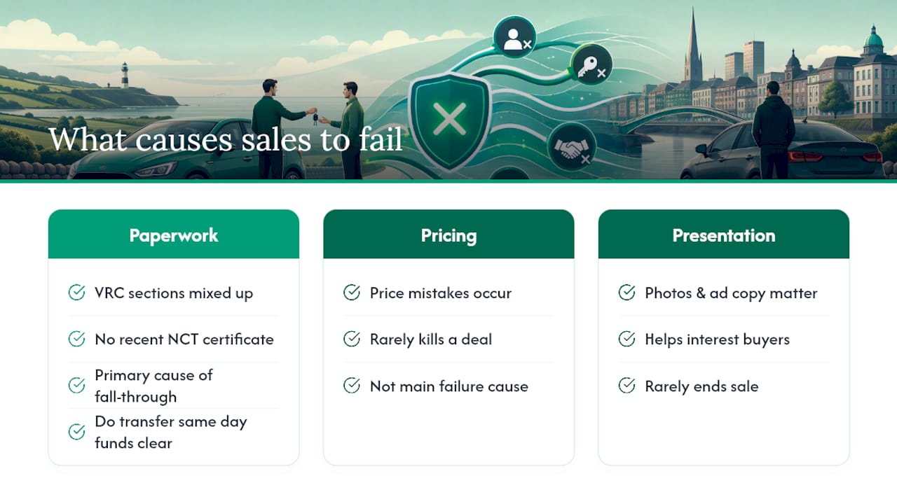 Diagram showing paperwork impact on car sales success